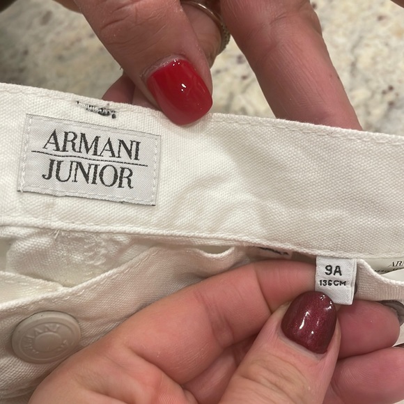 Armani junior linen boy shorts. Size 9